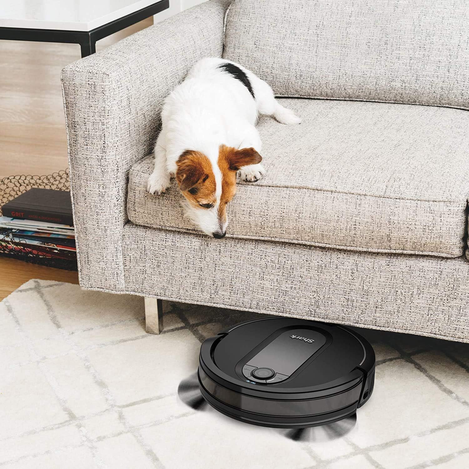 Shark RV1001AE Robot Vacuum - Self-Empty XL with IQ Navigation & Home Mapping | Wi-Fi & Alexa Compatible, Black