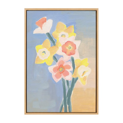 Kate and Laurel Sylvie April Morning Framed Canvas Wall Art by Kate Aurelia Holloway, 23x33 Natural