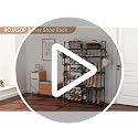 8-Tier Metal Shoe Rack Organizer, Stackable Storage Shelf with 15 Hooks