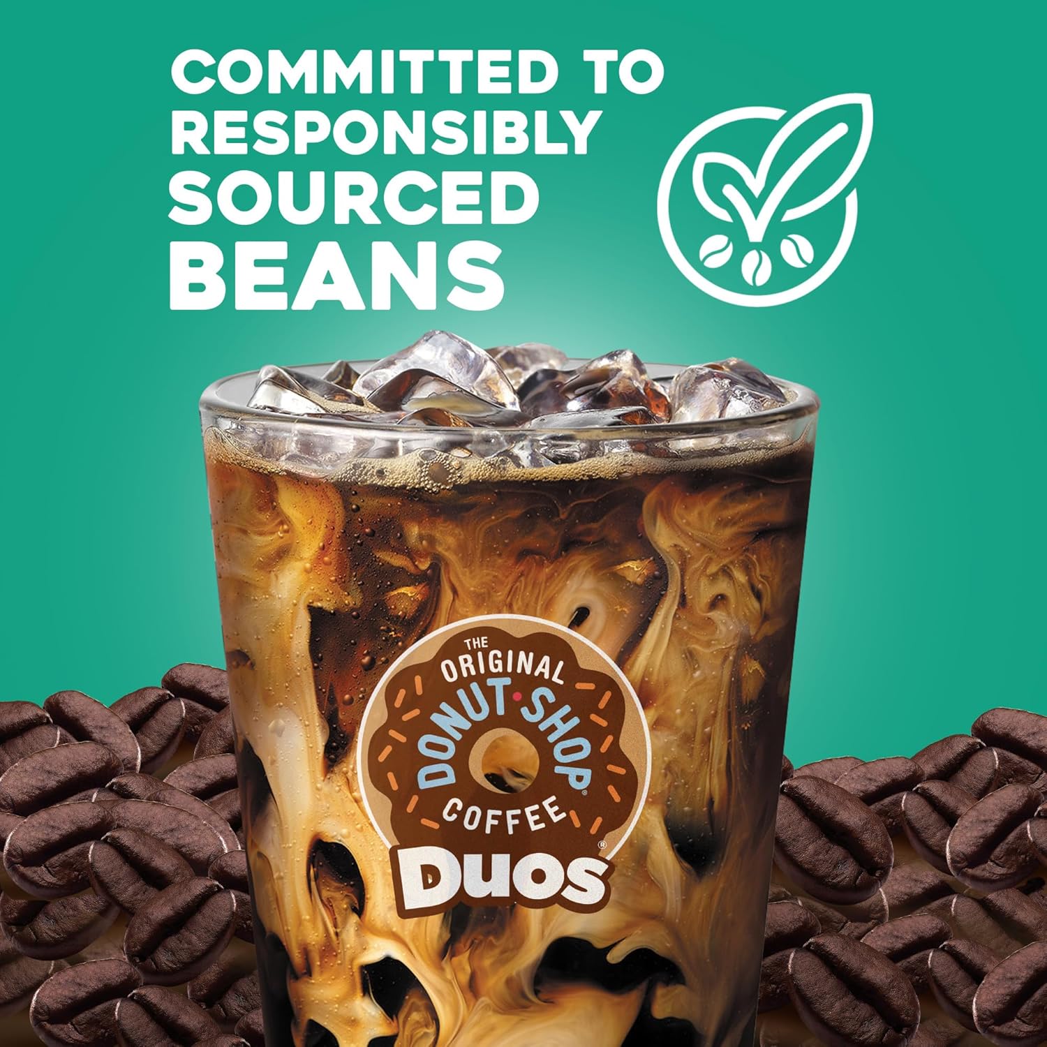 Original Donut Shop | Iced Duos Cookies & Caramel Coffee | 24 Count Keurig K-Cup Pods