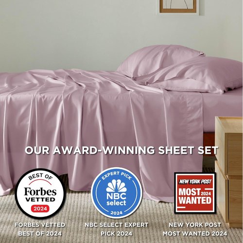 Bedsure Cooling Bed Sheets - Breathable Rayon from Bamboo | Soft & Silky Full Size, Lavender, Deep Pocket Up to 16 Inches
