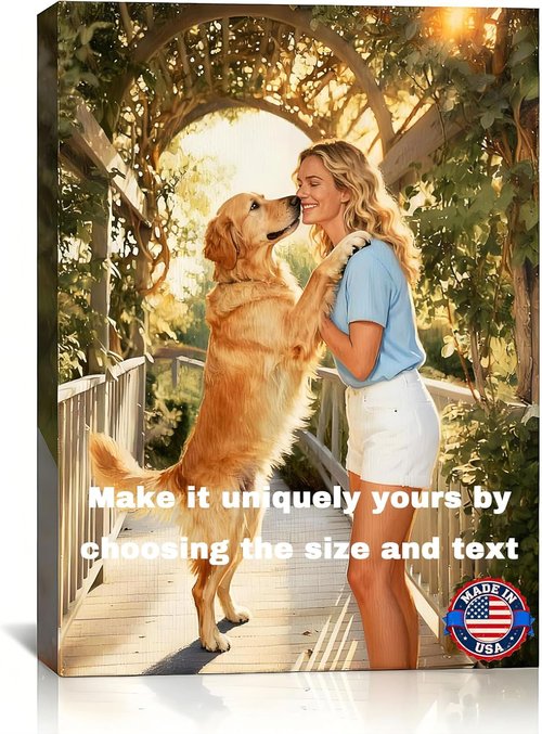 Heamubo Custom Canvas Prints - Personalized Family Wall Art Gift for Mom, Dad & Pets | Fast Shipping