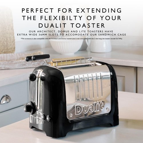 Dualit Design Series Sandwich Cage x 2 for Lite, Design Series and Domus Toasters | Make toasted sandwiches in your Toaster | Pack of 2 Sandwiches Cages | Sandwich Cage with Drip Tray