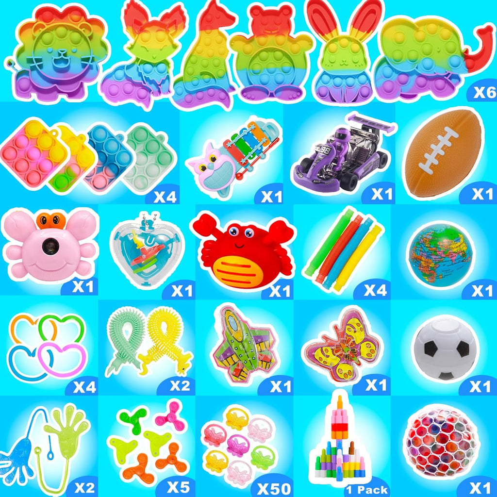 Skiennix 1000 Pcs Kids Party Favors - Fidget Toys Pack for Stress Relief & Classroom Prizes | Bulk Sensory Gifts