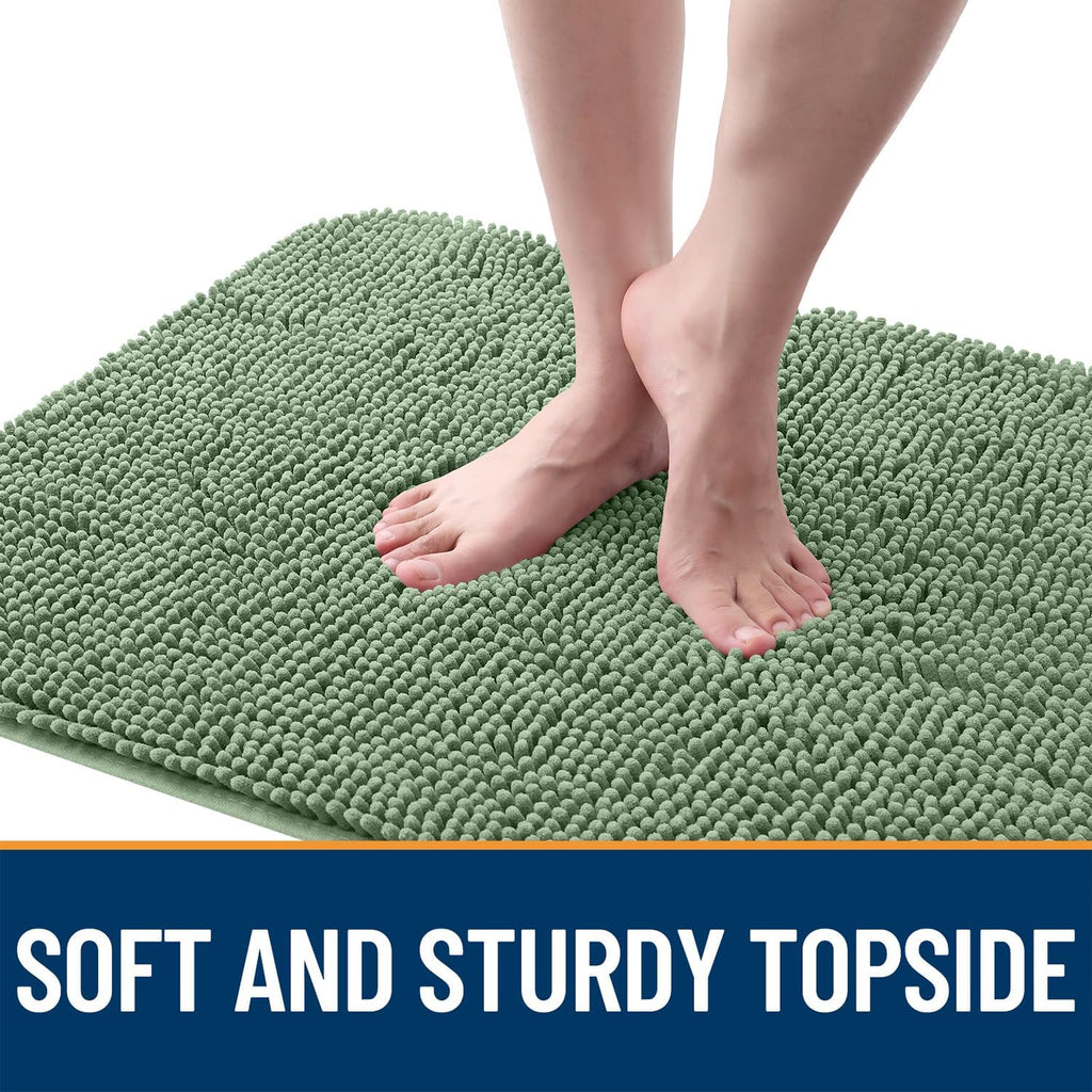 OLANLY Dog Door Mat - Absorbent Non-Slip Washable Doormat for Muddy Paws | 70x32 Olive Green