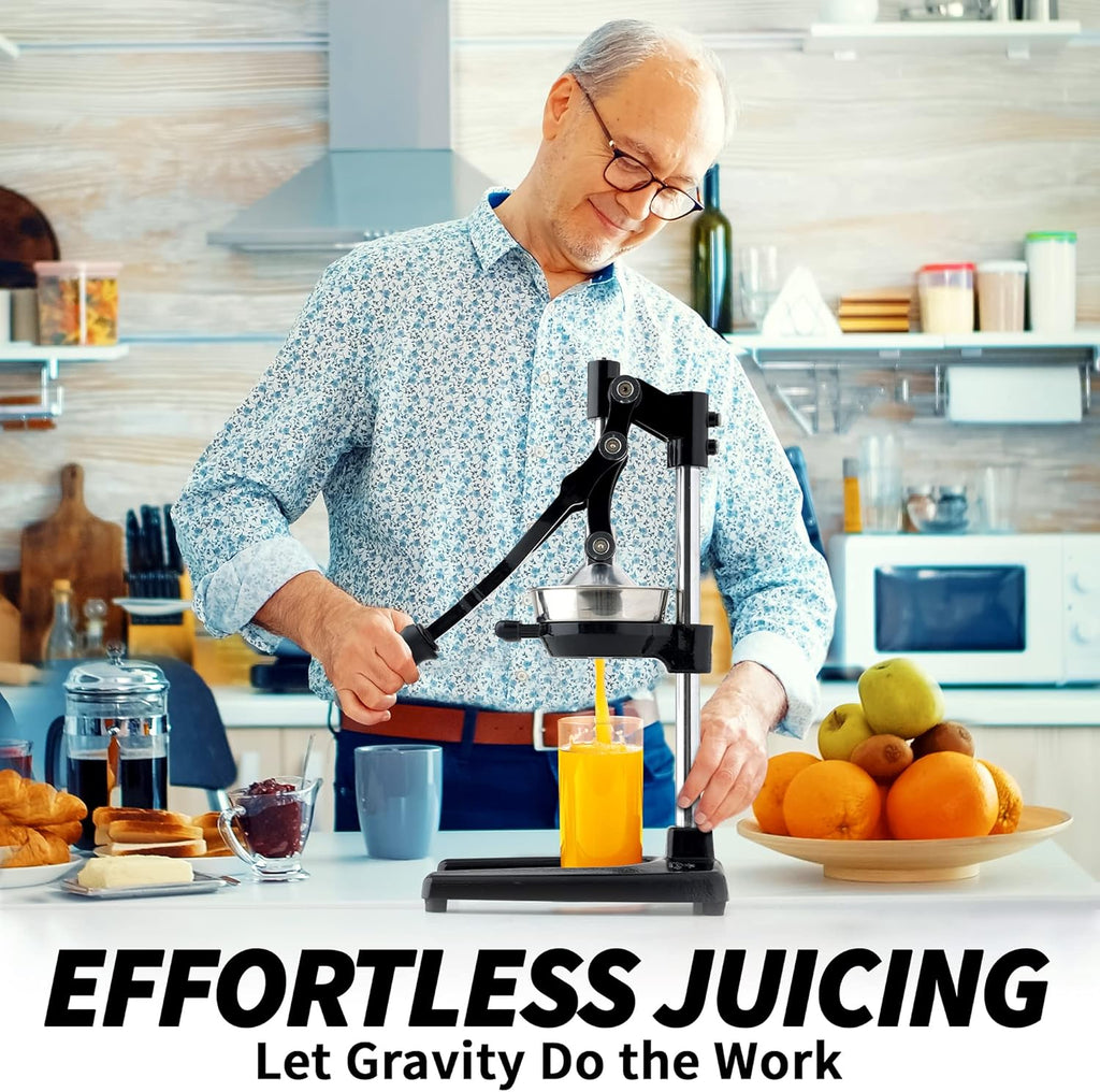 Zulay Kitchen Extra Tall Citrus Press | Manual Juicer for Orange Juice - Fits Tumblers & Tall Glasses