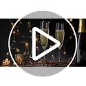 JBHO Set of 4 Hand Blown Lead-Free Crystal Champagne Flutes - Elegant Gift Box, 8oz, Wedding & Celebration Glassware