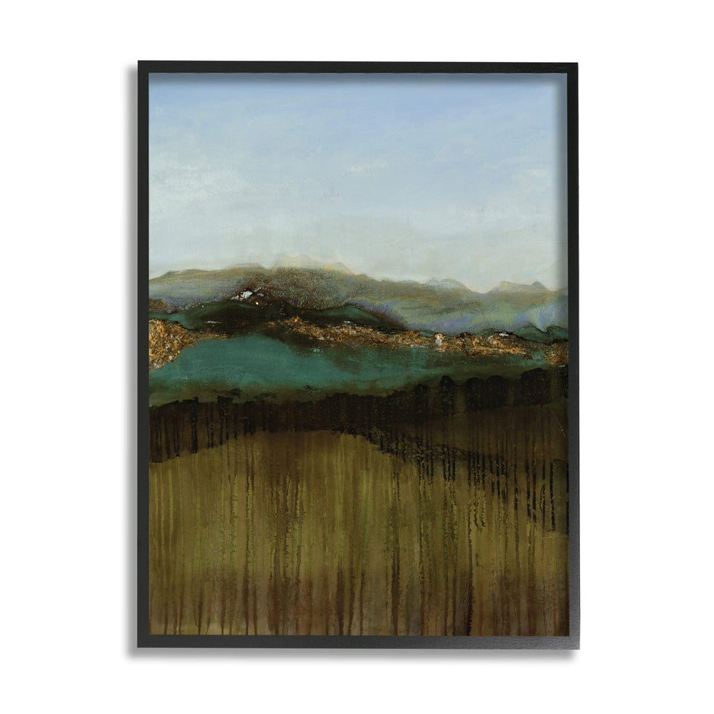 Stupell Industries Abstract Distant Mountain Range Landscape Blue Sky