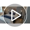 AMBERIS Dark Blue Imitation Linen Bed Runner Decorative Bed Scarf
