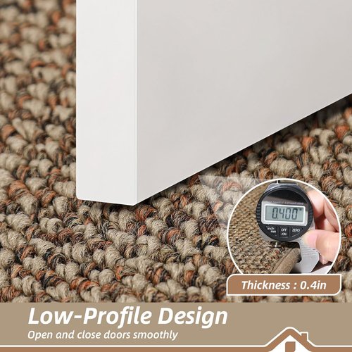 BEQHAUSE Dirt Trapper Door Mat - Non-Slip, Washable Entryway Rug | 17" x 30", Beige, Low Profile Design