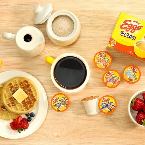 Eggo Beverages Cinnamon Toast Waffle Coffee Pods - Fair Trade Certified, 40 Count | Perfect for Keurig K Cup Brewers