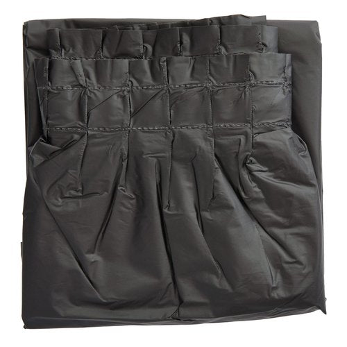 Juvale Plastic Table Skirt - 29 in x 14 Ft, Black, Set of 6, Ruffled - Disposable Rectangular Party Table Skirt with Adhesive Strips & Lightweight for Birthday Parties, Wedding Showers & Events