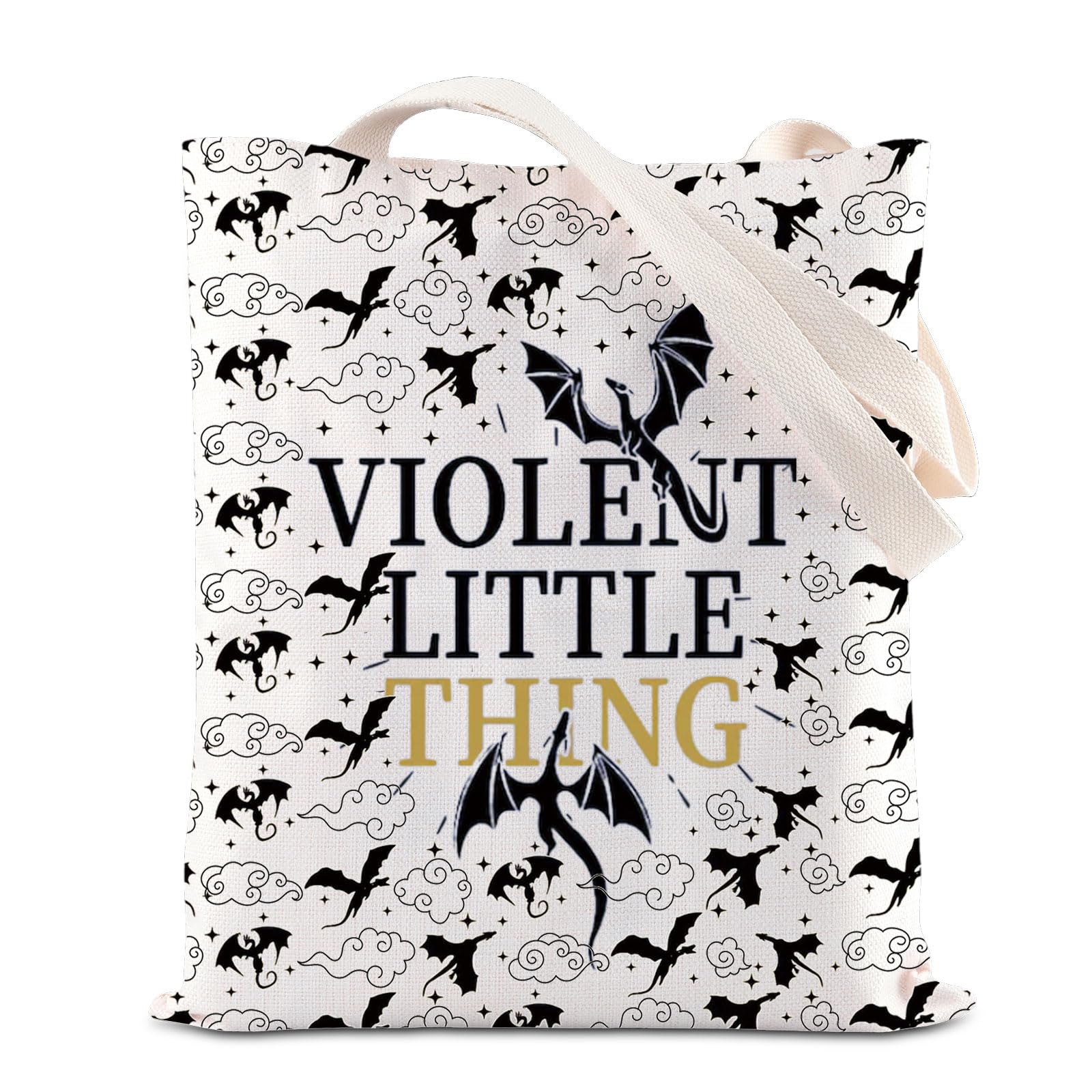 FOTAP FW Merch Xaden Riorson Inspired Shopping Bag Violent Little Thing Tote Bag Bookish Gift Fantasy Dragon Handbag (little thing)