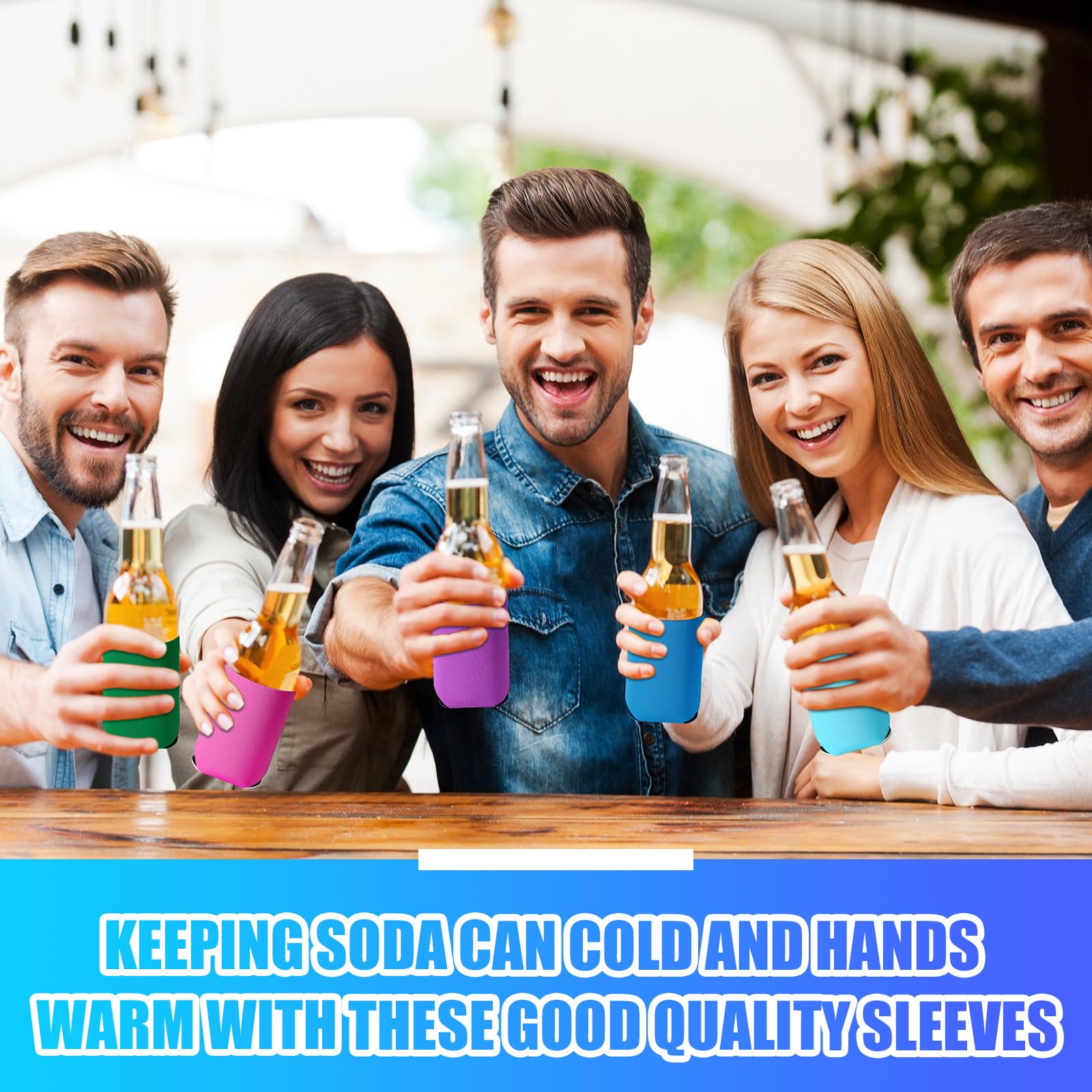 100 Pack Blank Can Cooler Sleeves Neoprene Insulated Beer Sleeves for Can Cooler Sleeves Sublimation Sleeves for Soda Drink Water Bottle Birthdays Weddings Bachelorette Party (Vivid Colors)