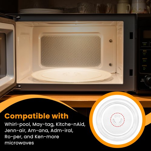 Microwave Glass Plate Turntable 14 1/8 Inch Replacement for G.E Sam-Sung Microwave WB49X10063 DE74-20002B Microwave Plate Replaces WB39X10038 WB49X10096 WB49X10030 DE74-20002D by Fetechmate