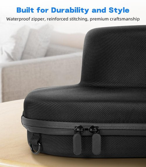 Hat Box for Cowboy Travel Extra Large, Waterproof Hard Hat Travel Case Storage Can for Fedora Panama Tweed Cap Hat Holder Organizer Carrier with Adjustable Carry Strap, Mens Western Gift, Large Black