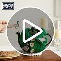 Insulated Tea Pot Cozy for 2-Cup Teapot - Acrylic Embroidery Patch Cover