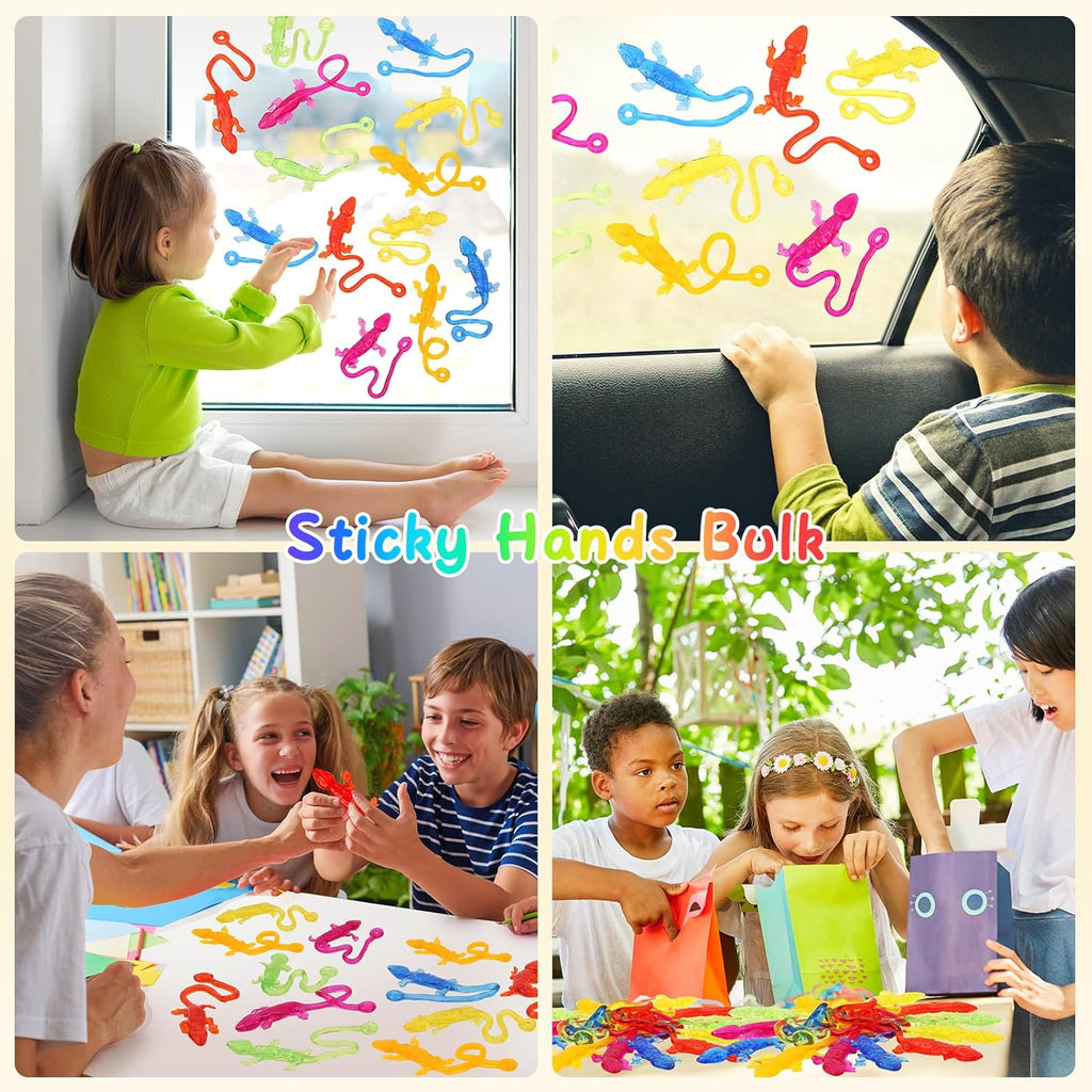 Skiennix 30 PCS Sticky Gecko Toys - Stretchable Lizard-Shaped Party Favors & Classroom Prizes