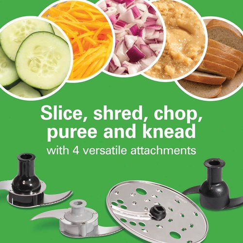 Hamilton Beach Food Processor - 14-Cup Capacity with Stainless Steel Blades & 4-Cup Mini Bowl - Black