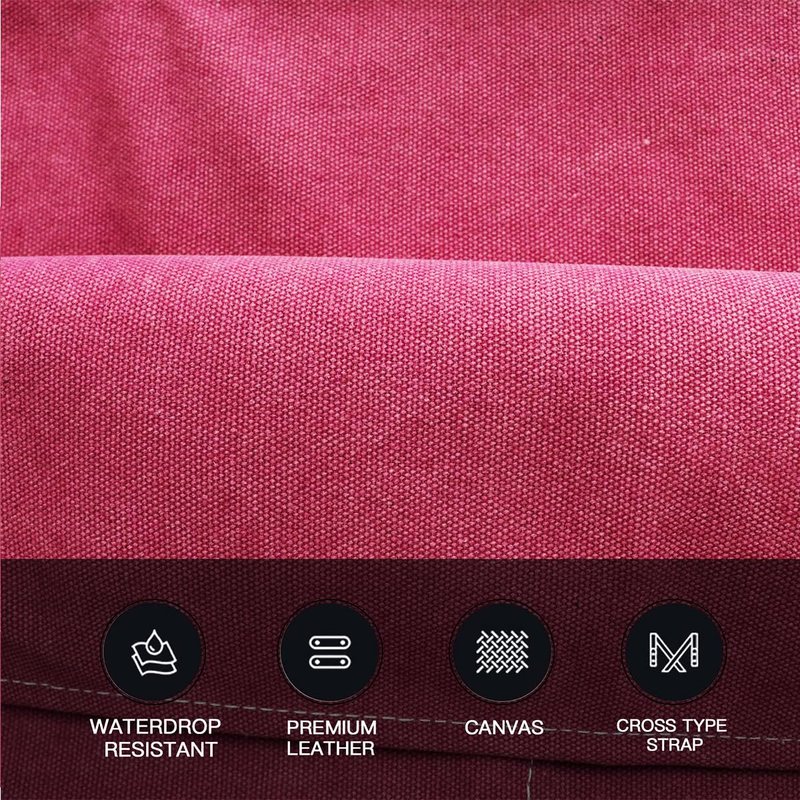 Kitchen Apron Canvas (2 Pack), Chef Apron Cross Back Adjustable Apron with 3 Pockets Professional Tool Work Apron Waterproof Barbecue BBQ Apron for Men Women, Cooking Painting Gardener (Pink)