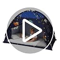 Kids Twin Bed Tent Canopy with Star Lights - Indoor Blackout Privacy Playhouse