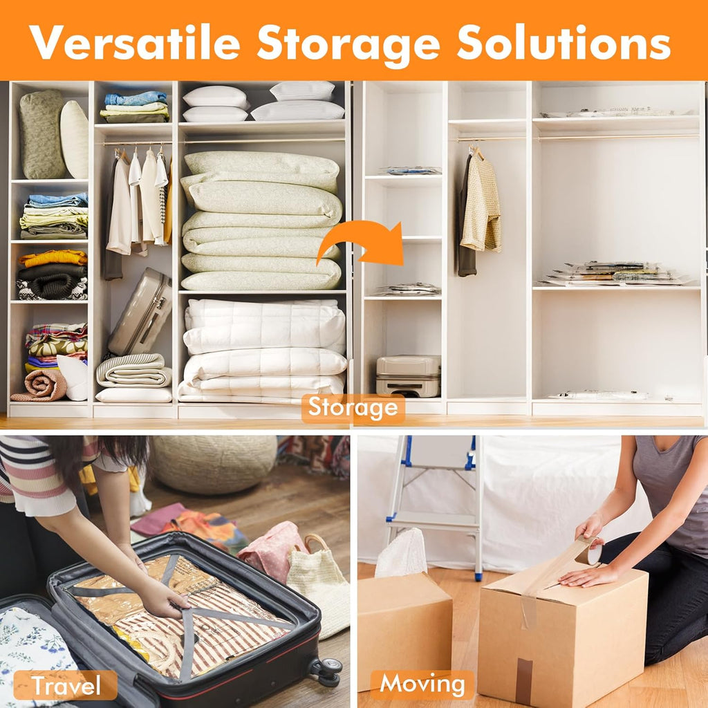 XX Large Vacuum Storage Bags by [Brand Name] - Space Saver Compression Bags for Blankets & Clothes