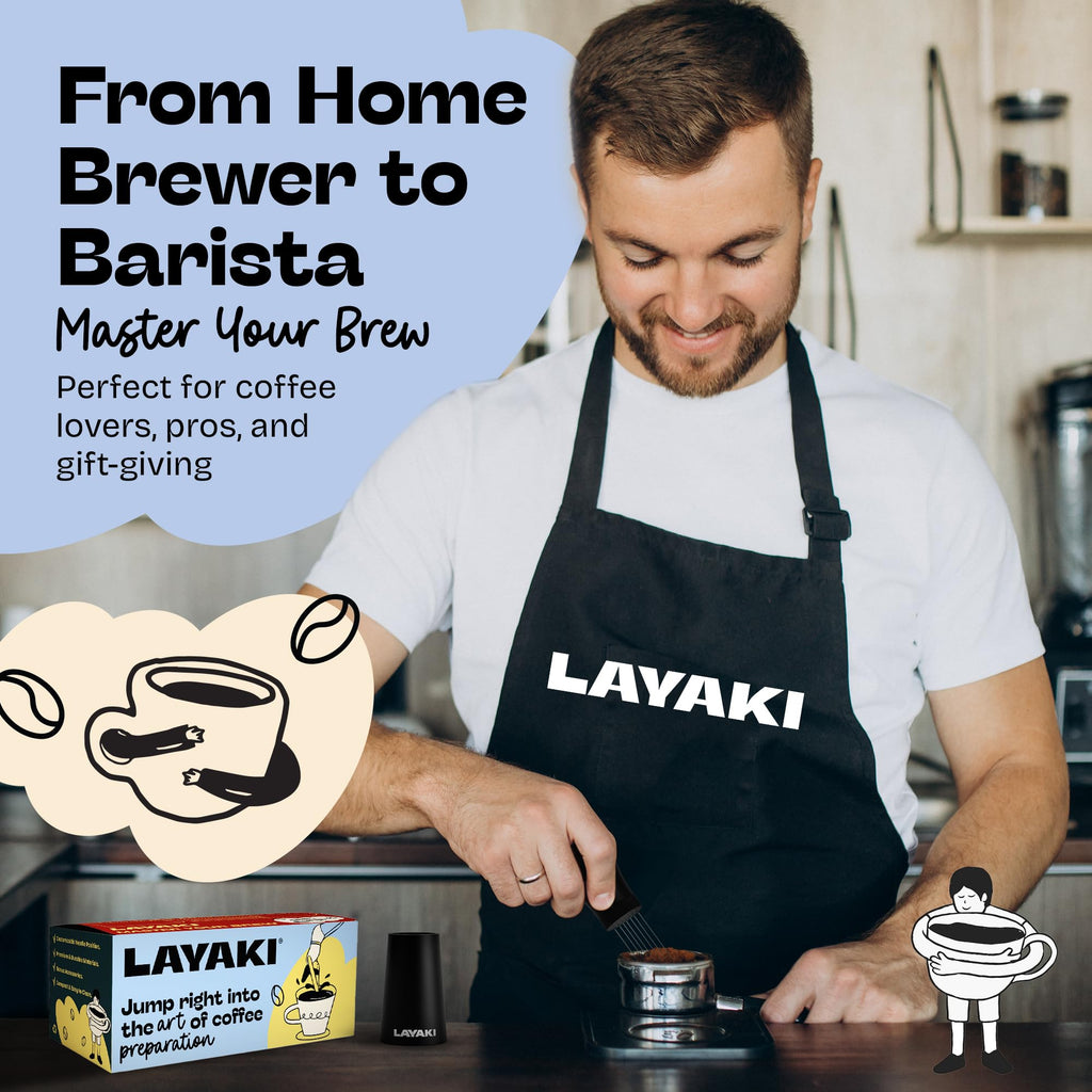 WDT Tool Espresso Accessories – Espresso Distribution Tool with 14 Replaceable 0.4 mm SUS 304 Needles for Even Extraction, Rich Crema & Bonus Coffee Gift