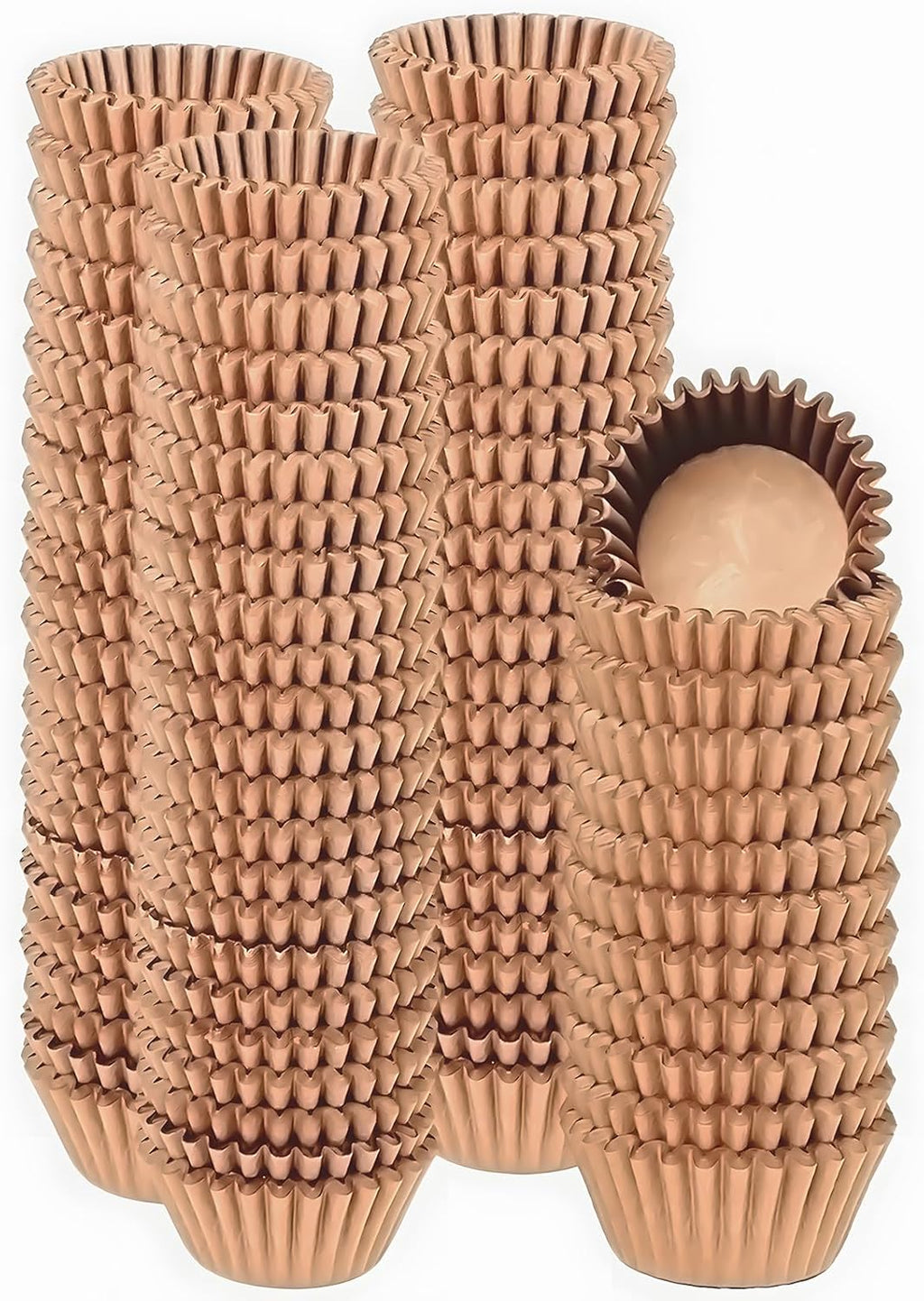 Qiqee Mini Cupcake Liners - 1000 Count Natural Food Grade Baking Cups | Odorless Small Size