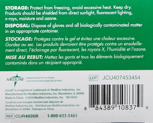 CURAD Powder-Free Vinyl Exam Gloves - 50 Count | Durable & Comfortable Protection