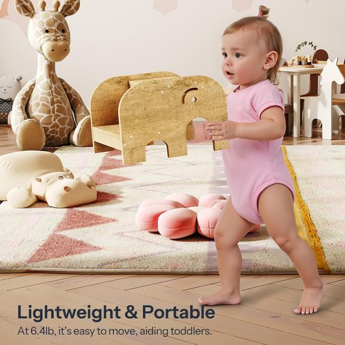 HOOBRO Kids Step Stool, Elephant-Shaped 2-Tier Step Stool for Kids, Wooden Potty Training Stool, Non-Slip Pads for Safety, Easy to Move for SNK, Bathroom, Kitchen, Bedroom, Natural NL04JD01
