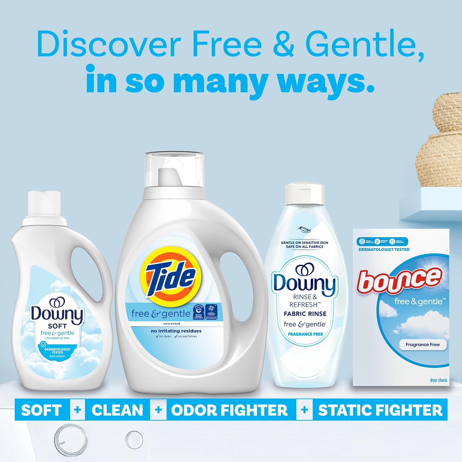 Tide Free & Gentle Liquid Laundry Detergent - 64 Loads | 84 Fl Oz | Hypoallergenic Formula