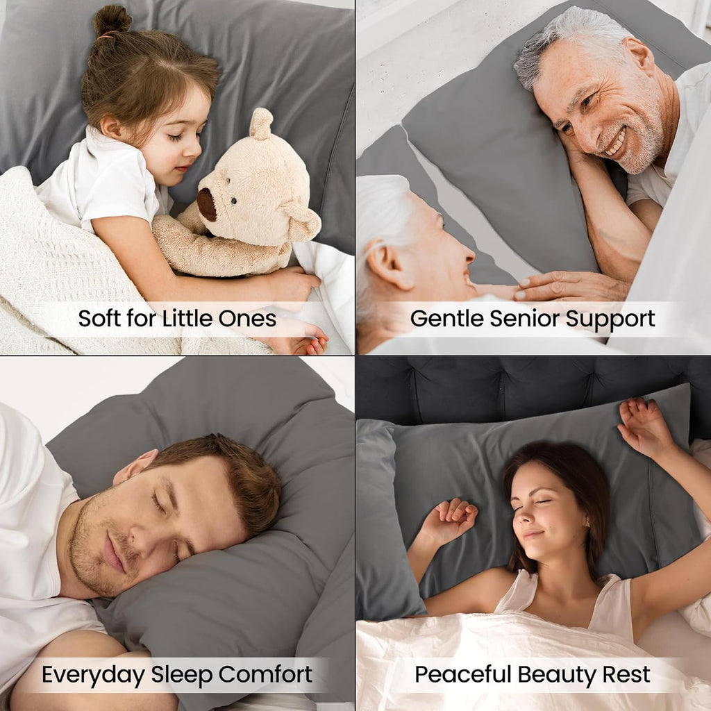Utopia Bedding Pillow Covers - Soft Brushed Microfiber 2-Pack | Oeko-TEX Certified, 20x30 Inches (Grey)
