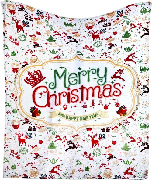 VETEBLE Super Soft Christmas Blankets and Throws Clearance, Lightweight, Cozy & Warm Throw Blanket for Couch, Sofa, Bed, Chair, 60 x 50 inches
