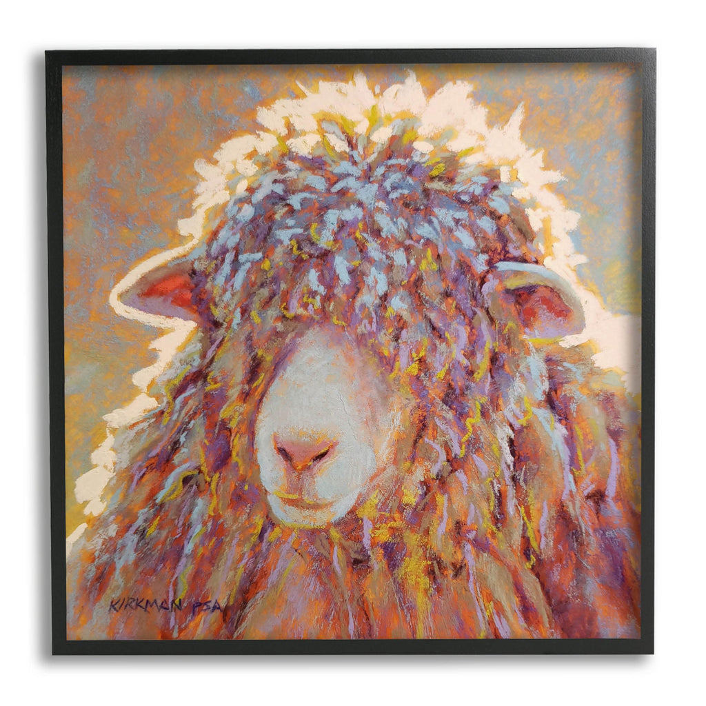 Stupell Industries Wooly Sheep Animal Portrait Giclee Framed Wall Art, Design by Rita Kirkman