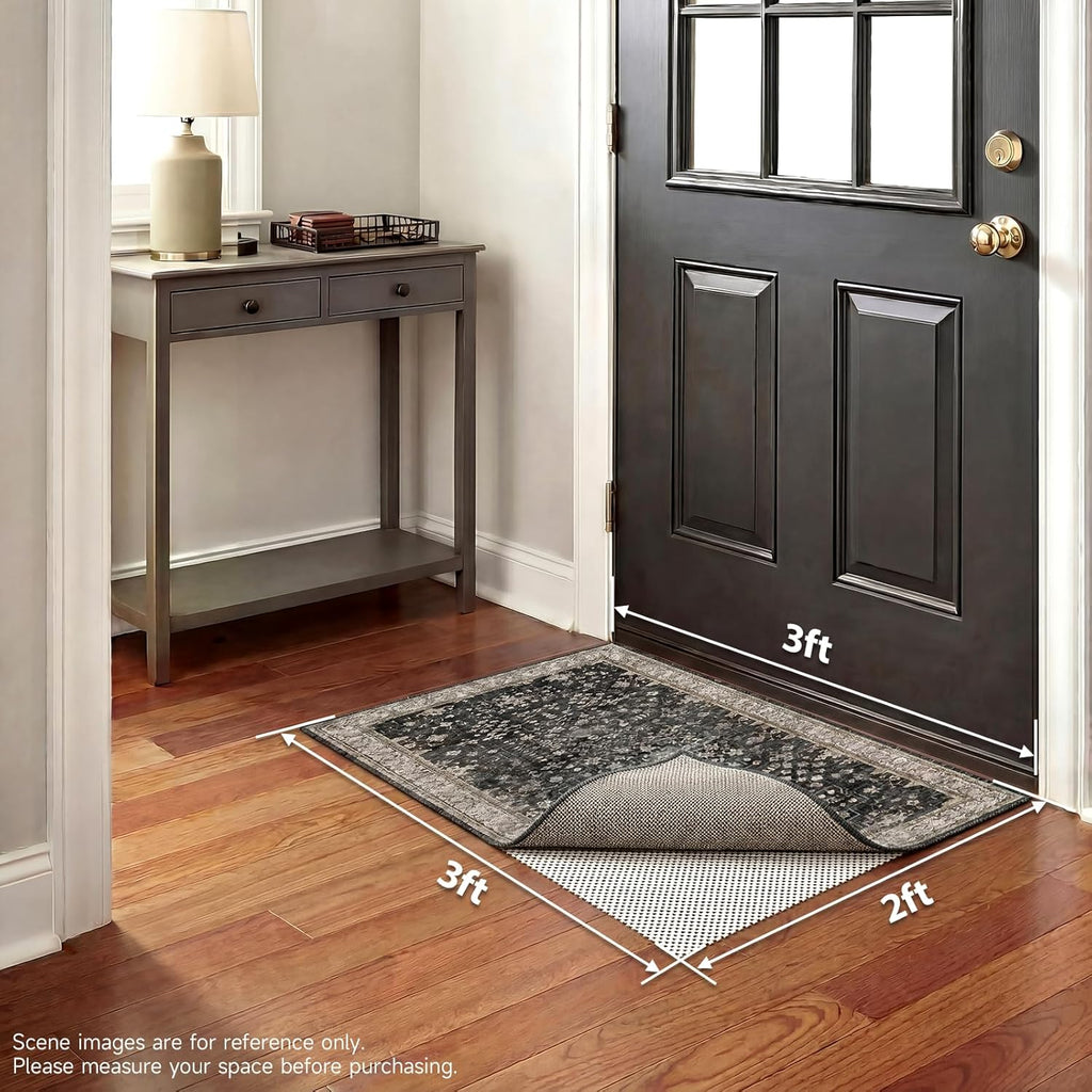 Veken Rug Gripper Pad - Thick Non-Slip Area Rug Pad for Hardwood & Tile Floors | 2x3 Ft Anti-Skid Mat