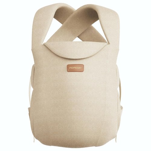 Momcozy Newborn Carrier WeeSnug - Lightweight & Cozy Comfort for 7-25 lbs | Ergonomic Cross-Back Support, Khaki