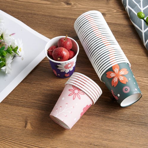 TV TOPVALUE 600 Pack 3 oz Paper Cups, Disposable Colorful Mini Cups for Mouthwash, Hot Drinking Used for Party, Picnic, Travel and Events