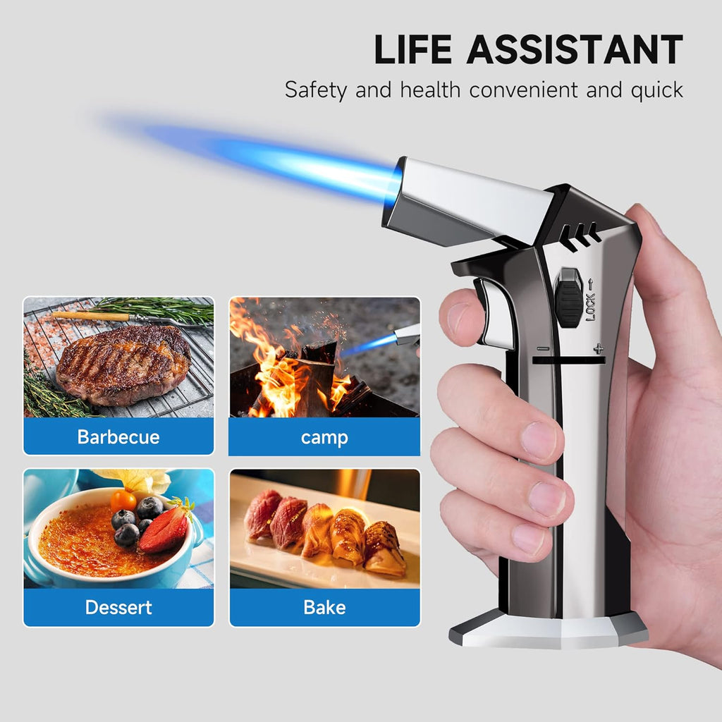 Skiennix Kitchen Torch - Adjustable Flame Culinary Torch for Perfect Cooking | Versatile and Easy to Use