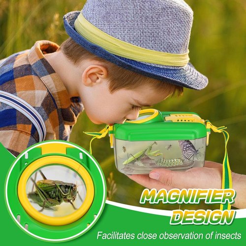 Bug Catcher Kit for Kids by 2Sets - Sturdy Insect Collector with Binoculars & Butterfly Net | Outdoor Explorer Set for Ages 3-8