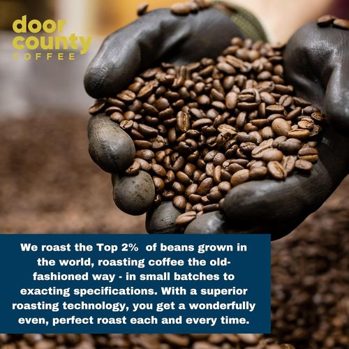 Door County Coffee Jamaican Me Crazy® Flavored Coffee - 5lb Whole Bean - Medium Roast - Rum & Vanilla Gourmet Blend