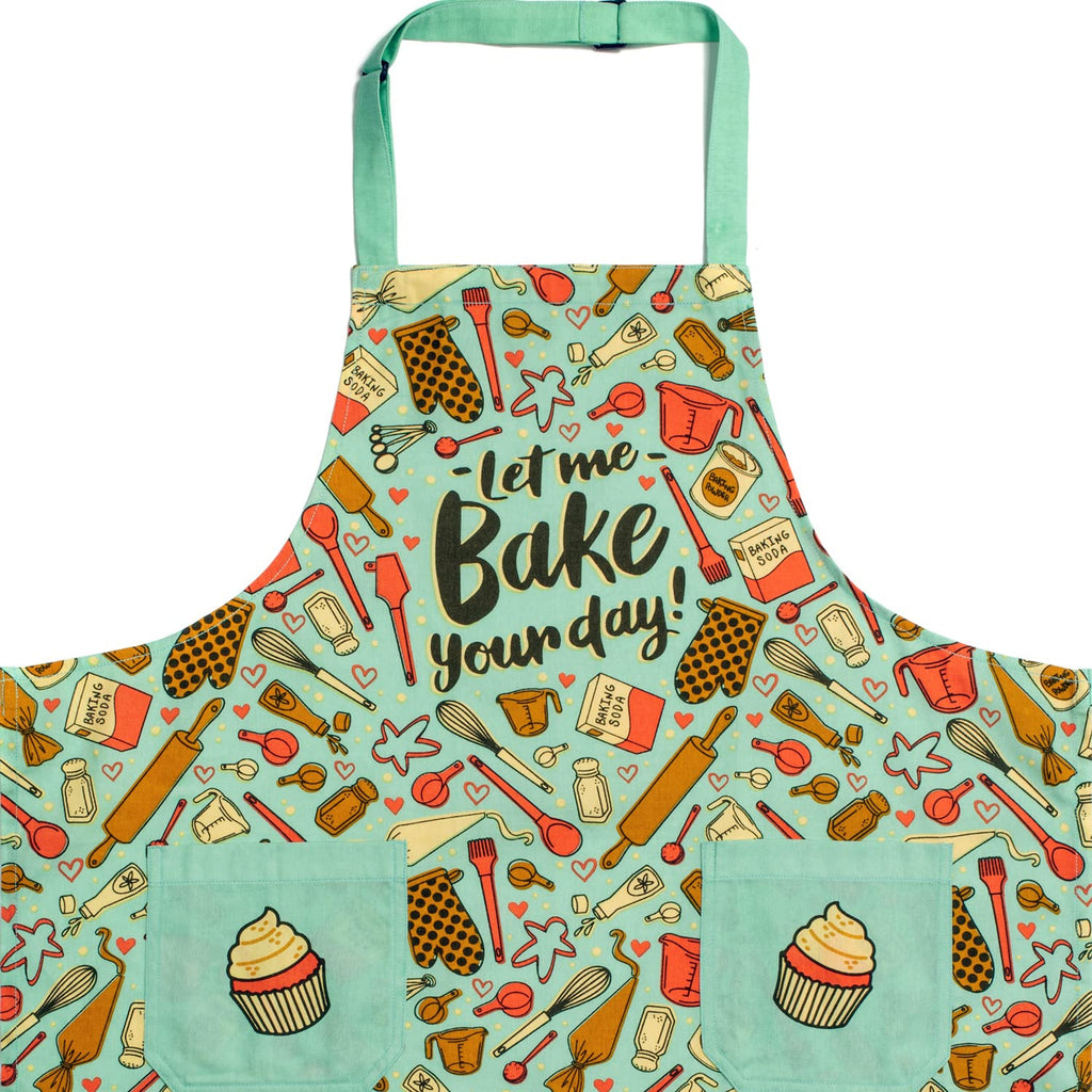 Lavley Let Me Bake Your Day Apron - Funny Baking Apron For Women With Pockets - Baking Gift For Bakers