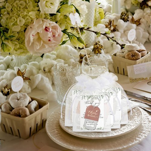 Suclain 30 Sets Wedding Favors Bottle Opener Wedding Gifts for Guest Cheers to Love Bottle Opener Keychain with Thank You Cards and Organza Bag for Guests Bridal Shower