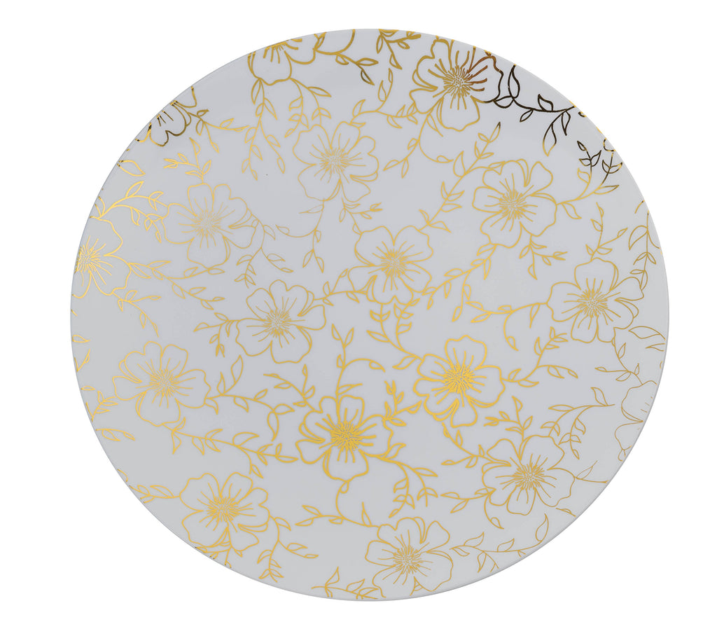 Trendables 60-Pack Combo Premium Disposable Plastic Dinnerware - Versa Design Includes: 20 x 10.25" Dinner Plates, 20 x 8" Salad Plates, 20 x 24 oz. Salad/Soup Bowls