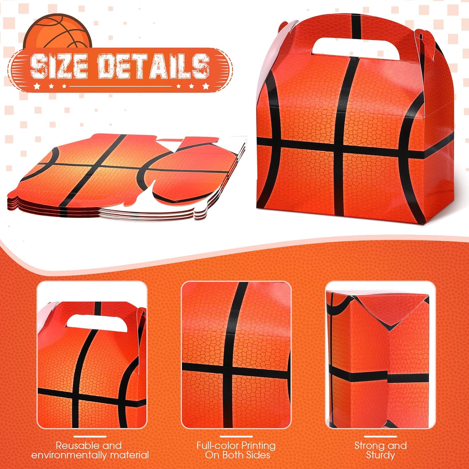 Nezyo 24 Pack Sports Themed Birthday Party Supplies - Football & Soccer Treat Boxes | Gift Bags for Baby Showers