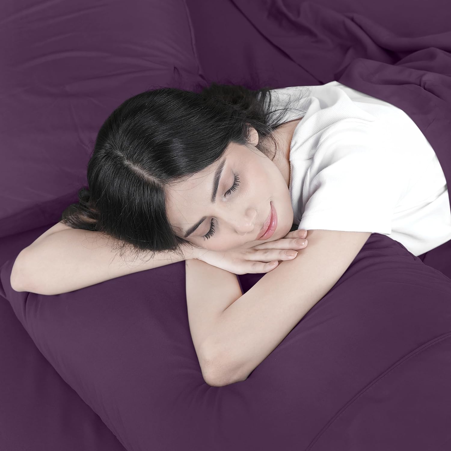Utopia Bedding Full Sheet Set - Soft & Breathable 4-Piece Microfiber Bed Sheets for Full Size Bed | Dark Purple