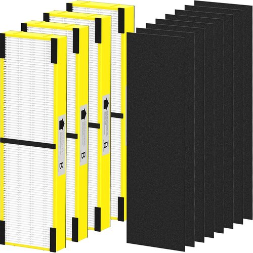 G-Guardian 4 Pack FLT4825 Air Purifier Filter B - Compatible with AC4825 Series & Carbon Pre-Filters - Yellow