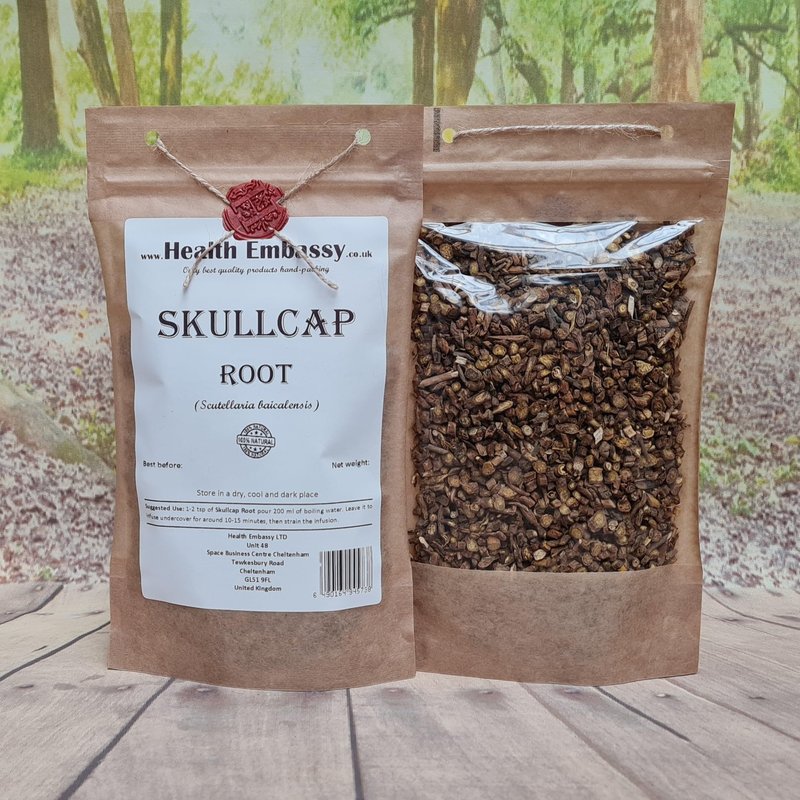 Health Embassy Skullcap Root | Scutellaria baicalensis | Loose Herbal Tea (100g)