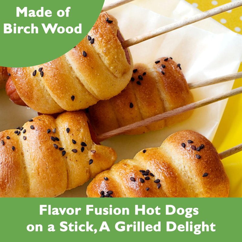 Perfect Stix Wooden Corn Dog Sticks. 10 inch x 3/16 Pack of 1000ct