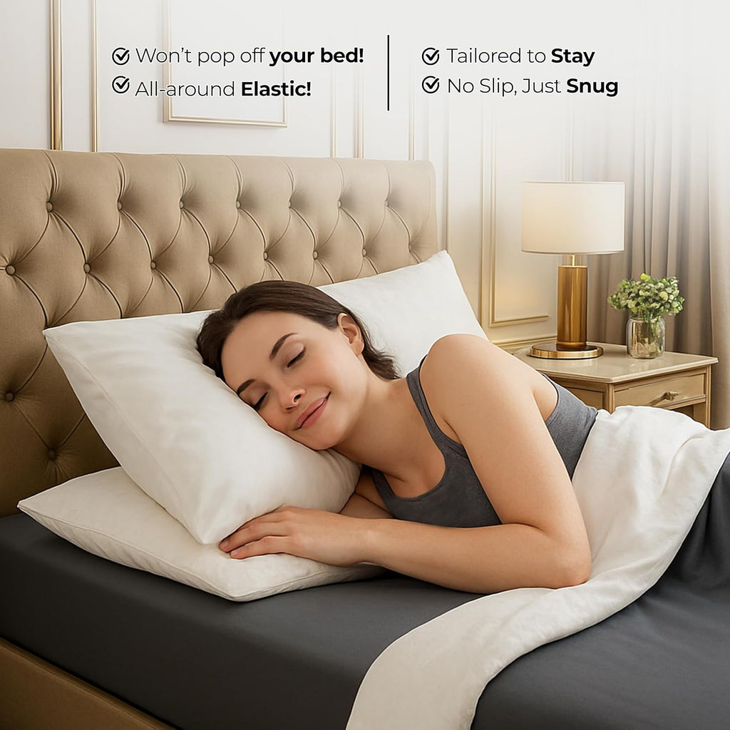 Utopia Bedding Queen Fitted Sheet - Deep Pocket Microfiber - Soft, Shrinkage & Fade Resistant - Grey