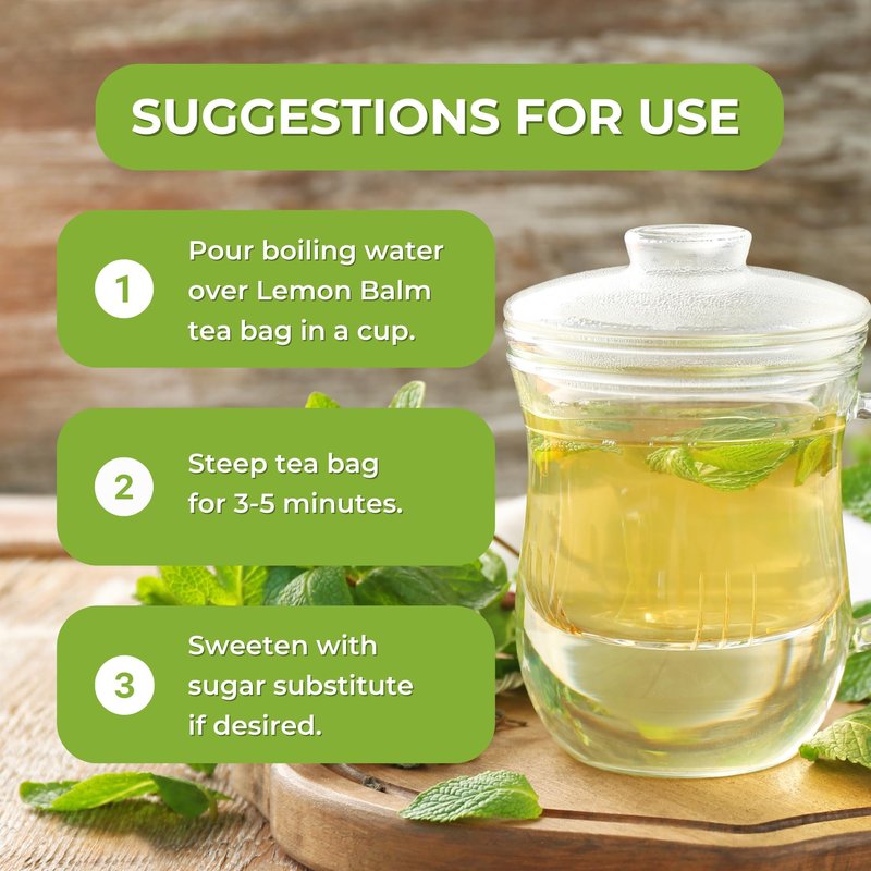 Hanan Peruvian Secrets Lemon Balm Tea (Toronjil) - 25 Teabags of Herbal Tea - Melissa Herb for Relaxing Herbal Tea - Natural Dried Plant Leaves from Peru (not extract) – Melissa officinalis